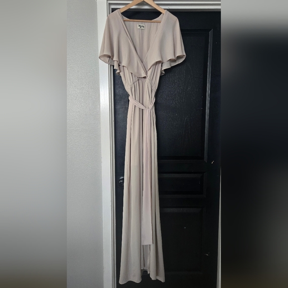 Show Me Your Mumu Audrey Maxi Dress Beige X-Large - Picture 4 of 15
